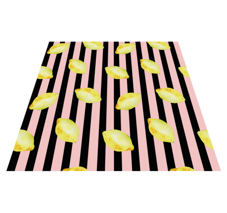 Lively lemon pattern kitchen vinyl carpet - TenStickers