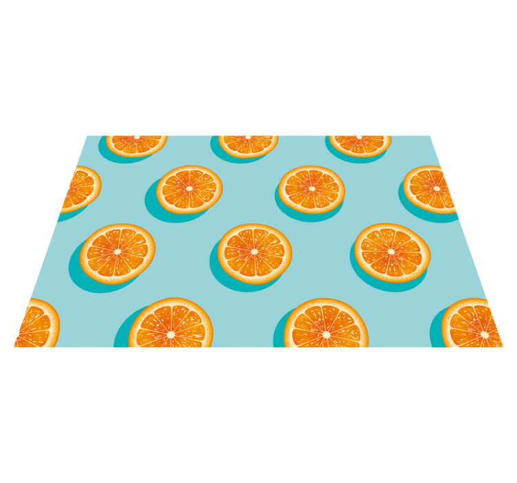 Citrus slice motif kitchen vinyl carpet - TenStickers