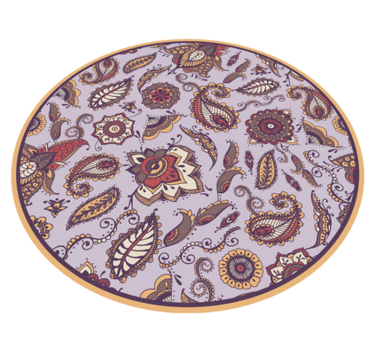 Elaborate botanical motifs floral vinyl carpet - TenStickers