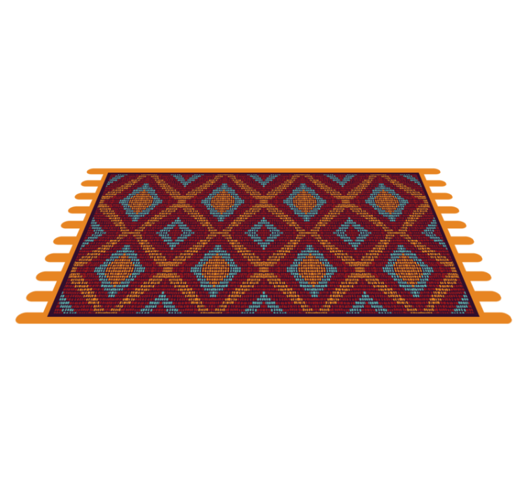 Vibrant Geometric Pattern ethnic vinyl carpet - TenStickers