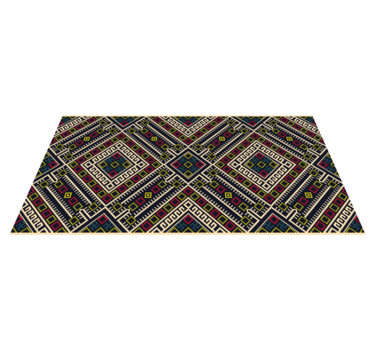Vibrant Geometric Components ethnic vinyl carpet - TenStickers