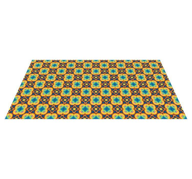 Lively Floral Illustration living room vinyl carpet - TenStickers