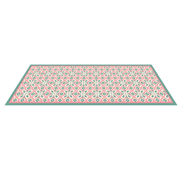 Geometric vinyl carpet in lively patterns - TenStickers