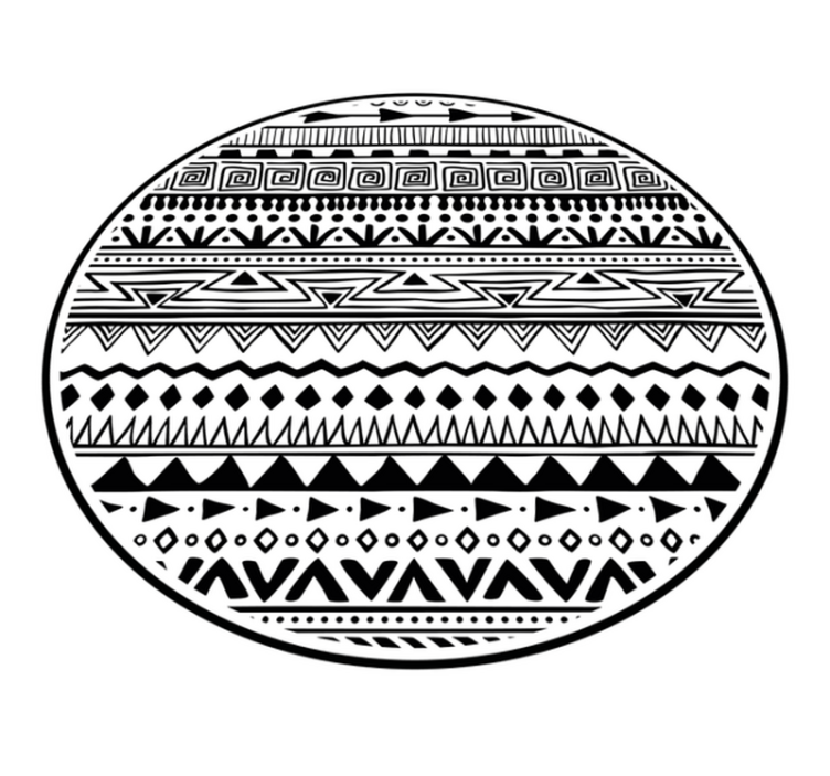 BLACK AND WHITE PATTERNS ethnic vinyl carpet - TenStickers