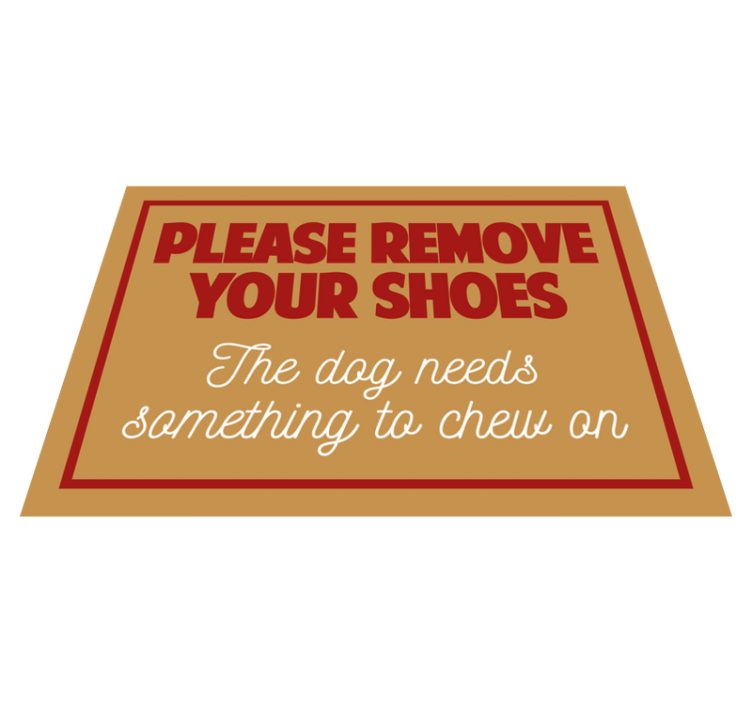 Please remove shoes entrance hall vinyl carpet - TenStickers