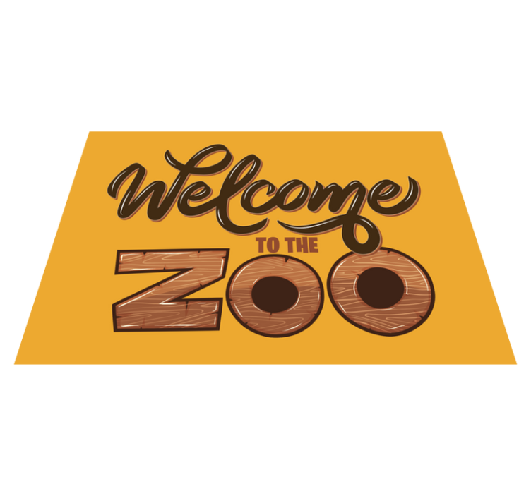 Welcome To Zoo custom vinyl carpet - TenStickers