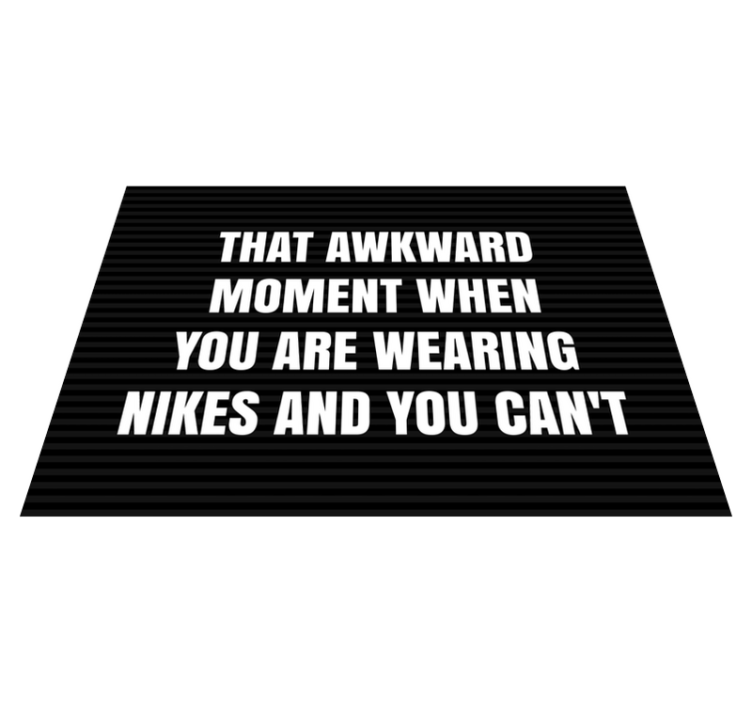 Awkward nike moment custom vinyl carpet - TenStickers