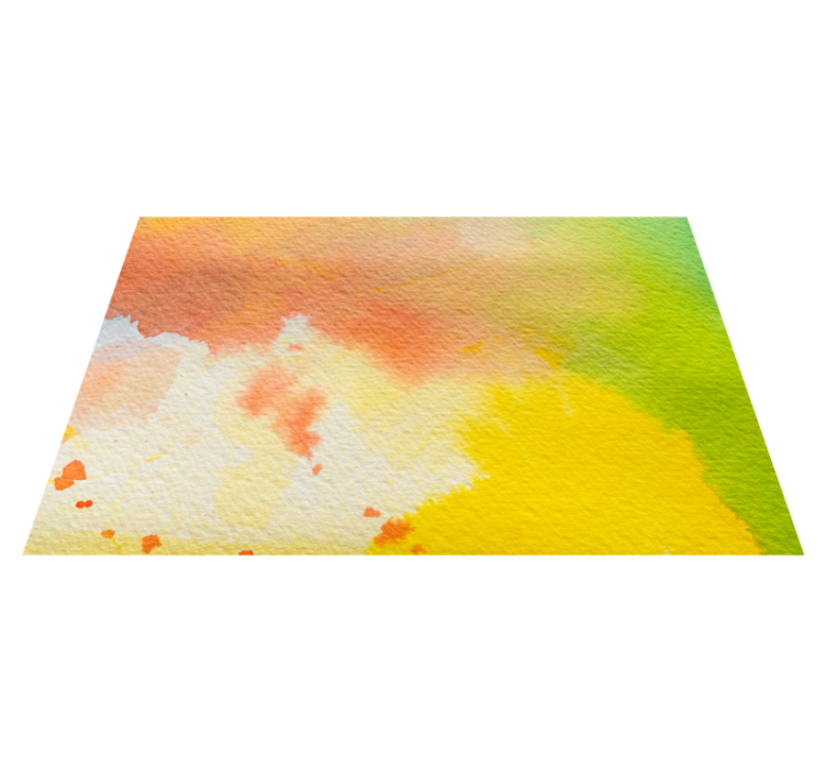 Vibrant watercolor burst vinyl rug - TenStickers