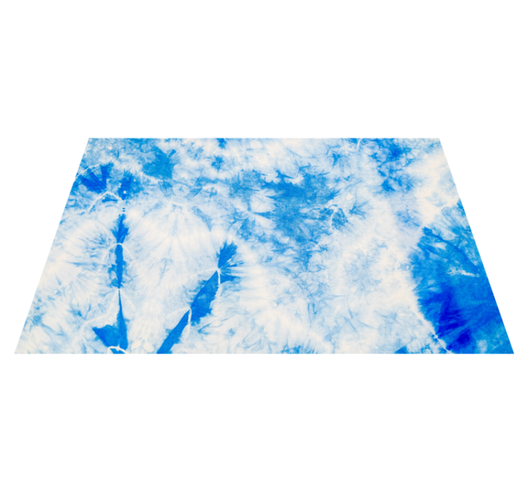 Blue Tie-Dye living room vinyl carpet - TenStickers