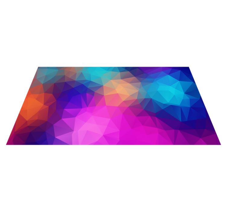 Colorful Fusion geometric vinyl carpet - TenStickers