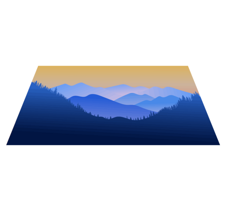 Mountainous Horizon nature vinyl carpet - TenStickers