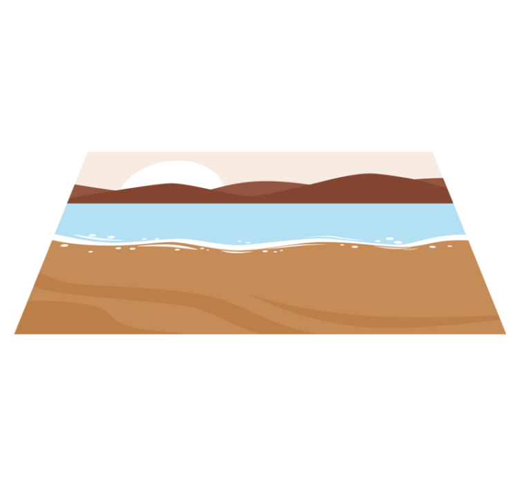 Desert Beach Scene nature vinyl carpet - TenStickers