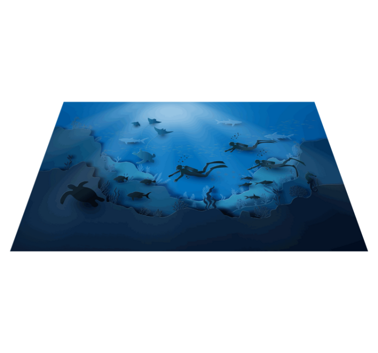 Underwater Exploration nature vinyl carpet - TenStickers