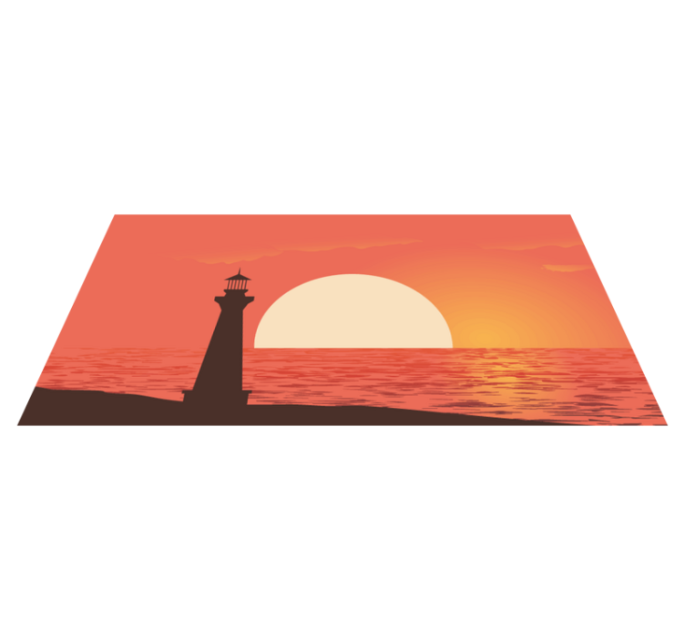 Coastal Sunset View nature vinyl carpet - TenStickers