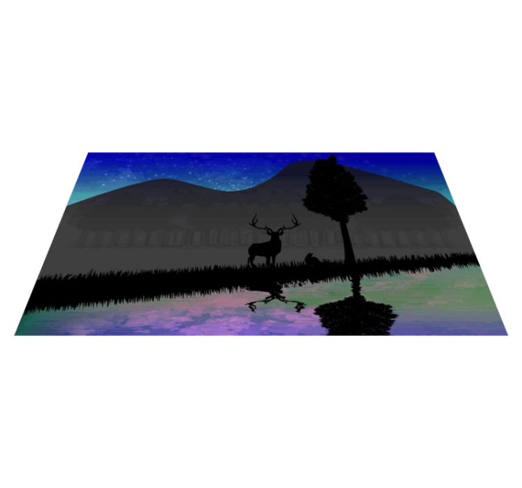 Scenic Silhouette View nature vinyl carpet - TenStickers