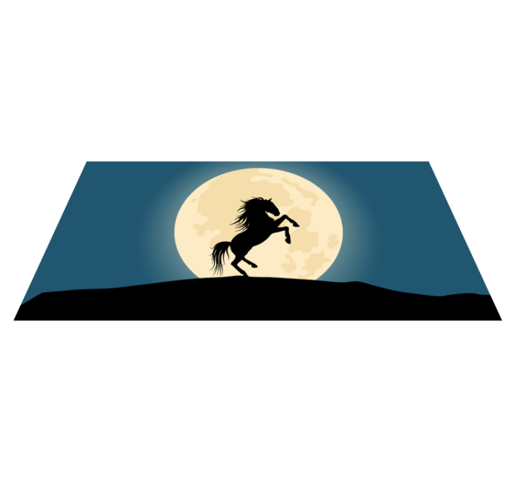 Majestic Horse Silhouette kids vinyl carpet - TenStickers