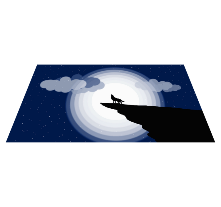 Crescent Moon Howl teen vinyl carpet - TenStickers