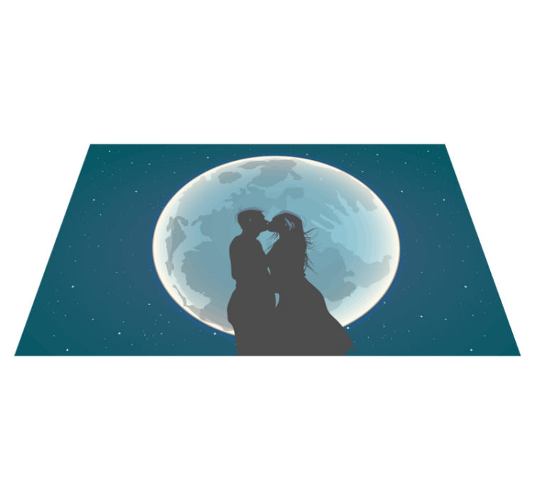 Moonlit Kiss bedroom vinyl carpet - TenStickers