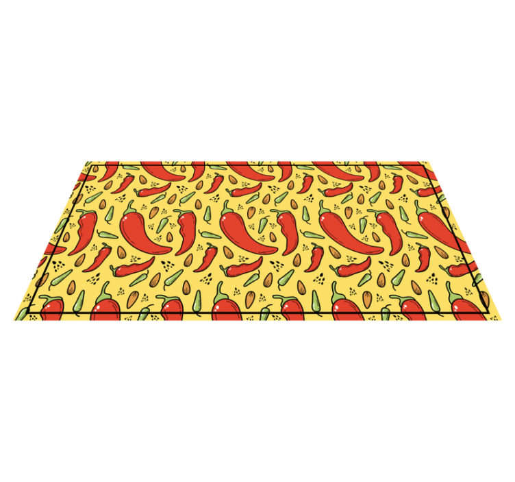 Spicy Pepper Pattern kitchen vinyl carpet - TenStickers