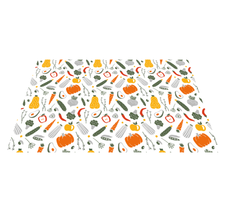 Colorful Vegetable Collection kitchen vinyl carpet - TenStickers