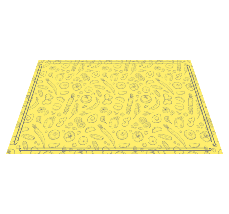 Whimsical Fruit Pattern kitchen vinyl carpet - TenStickers