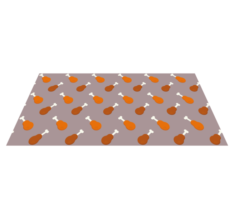 Chicken Drumsticks Pattern kids vinyl carpet - TenStickers