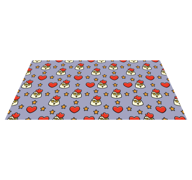 Charming Chicken Hearts animal vinyl carpet - TenStickers