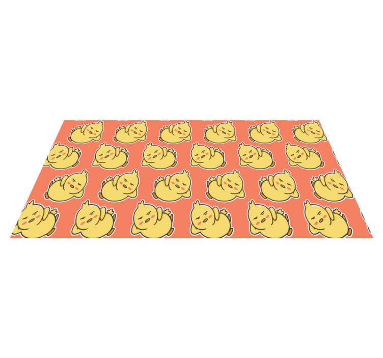 Charming Yellow Ducklings animal vinyl carpet - TenStickers