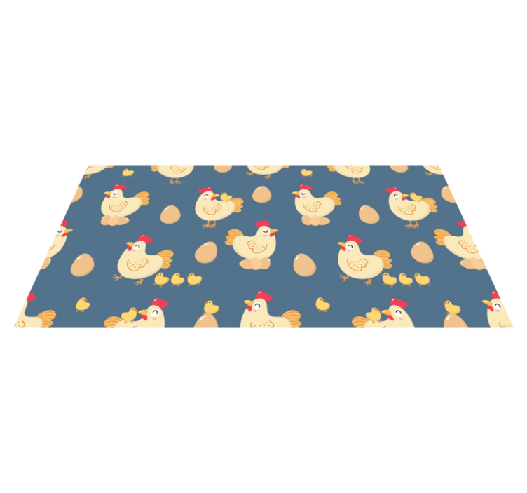 Charming Hen Pattern animal vinyl carpet - TenStickers