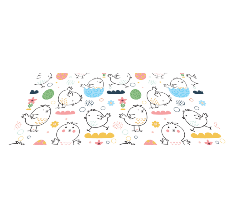 Charming Chickens Pattern kids vinyl carpet - TenStickers