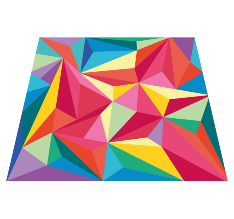 Lively colorful elements geometric vinyl carpet - TenStickers