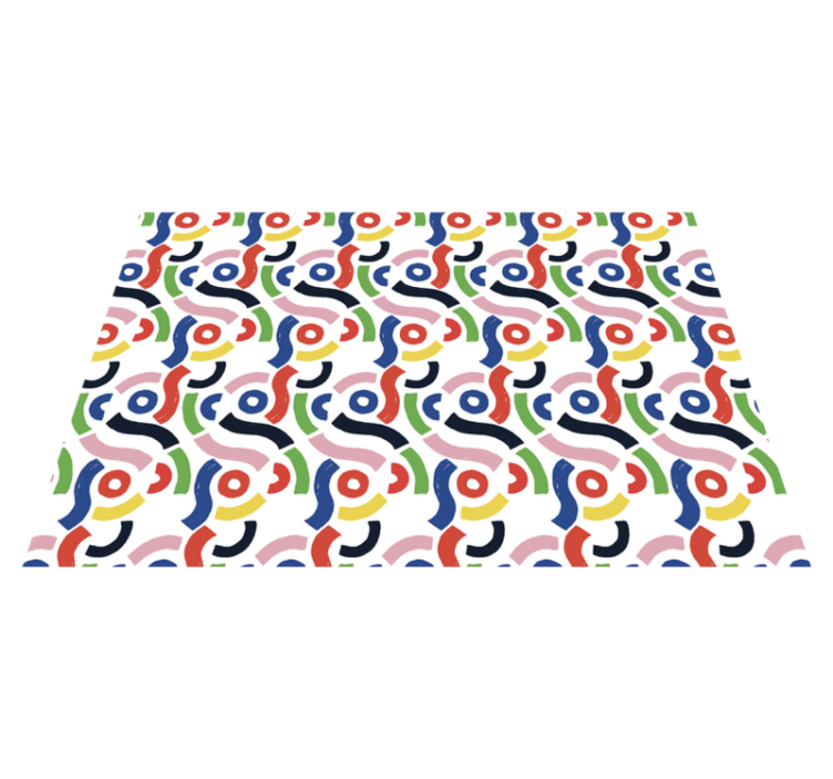 Lively Geometric Shapes mosaic vinyl carpet - TenStickers