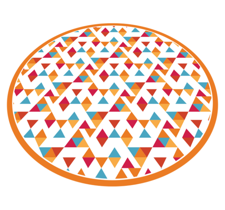 Colorful Triangular Shapes geometric vinyl carpet - TenStickers