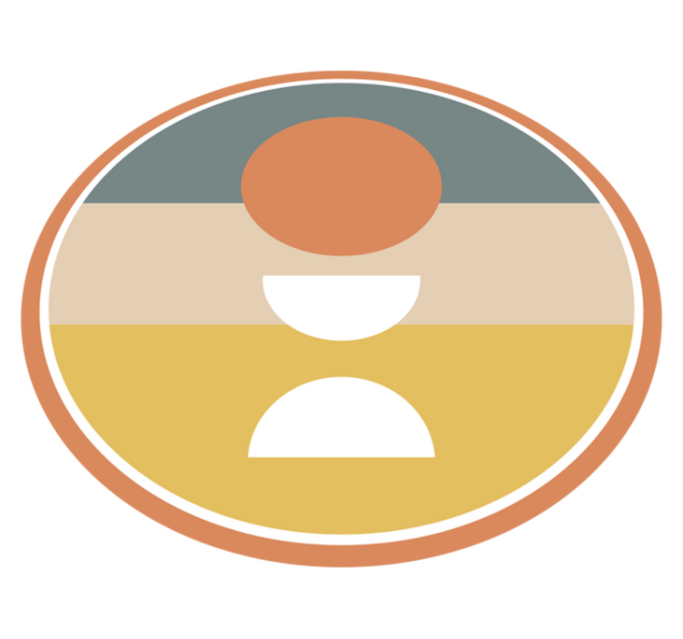 Circular Colour Harmony minimalist vinyl carpet - TenStickers