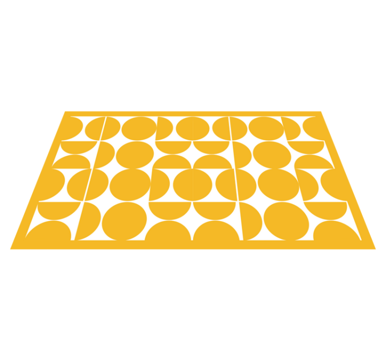 Yellow Circle Pattern geometric vinyl carpet - TenStickers