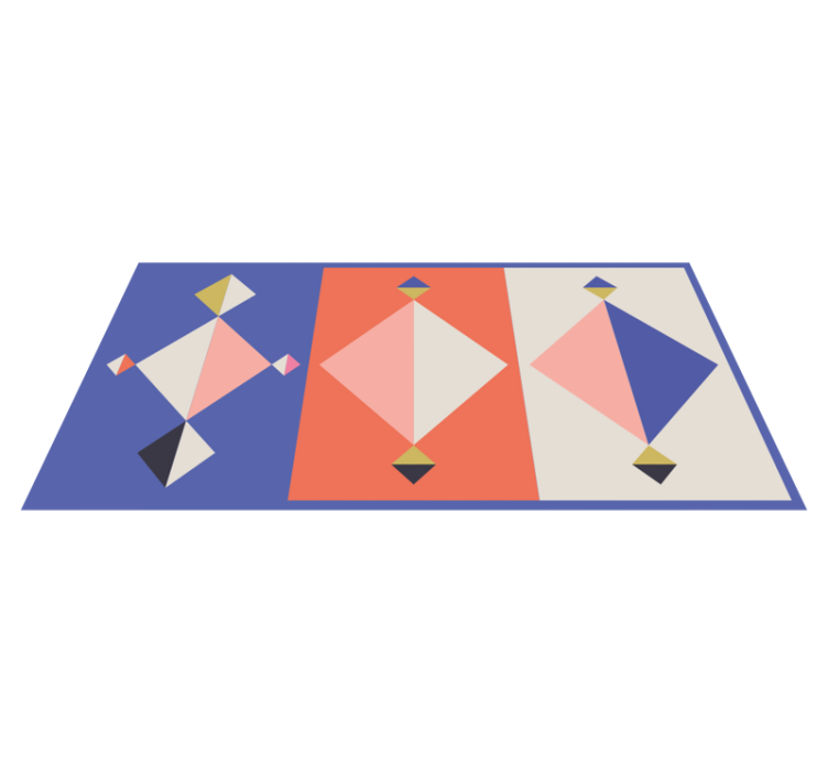 Abstract modern forms geometric vinyl carpet - TenStickers