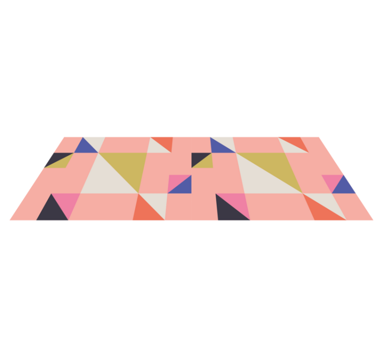Modern triangles geometric vinyl carpet - TenStickers