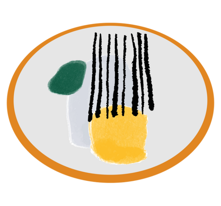 Geometric Hue Segments minimalist vinyl carpet - TenStickers