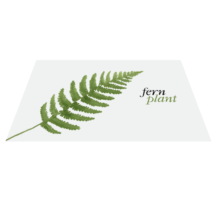 Fern plant design floral vinyl carpet - TenStickers