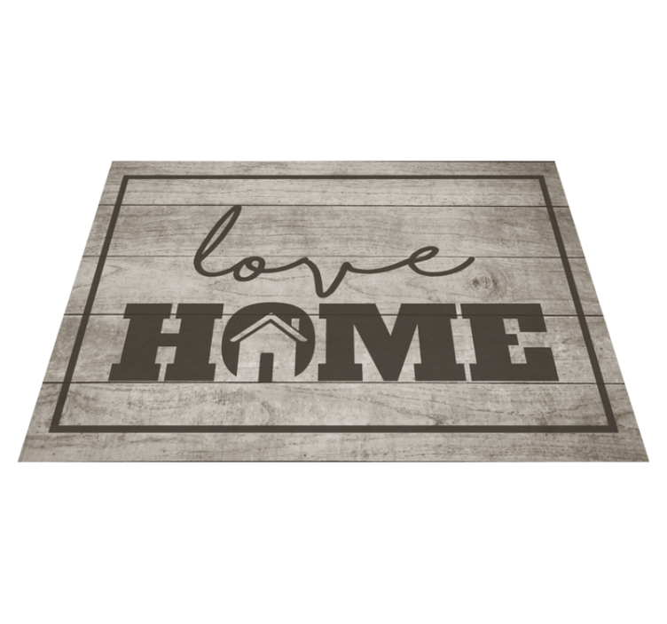 Wooden love home custom vinyl carpet - TenStickers