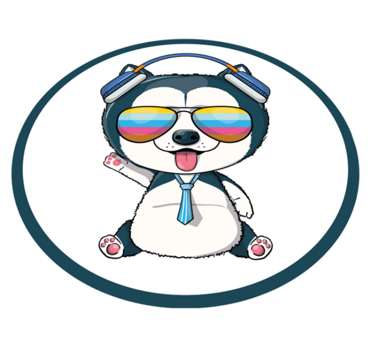 Cool Doggy Character kids vinyl carpet - TenStickers