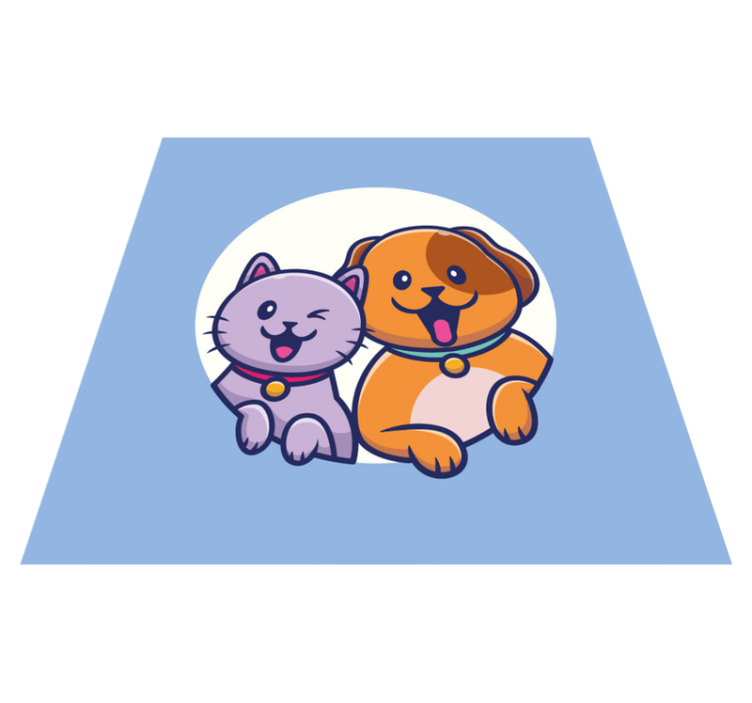 Cute Pet Duo animal vinyl carpet - TenStickers