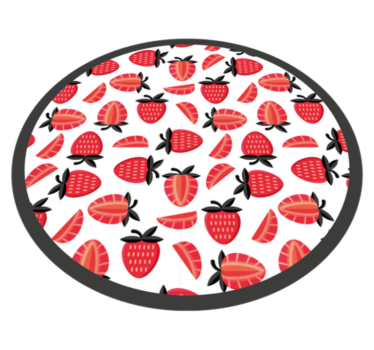 Strawberry Illustration kitchen vinyl carpet - TenStickers