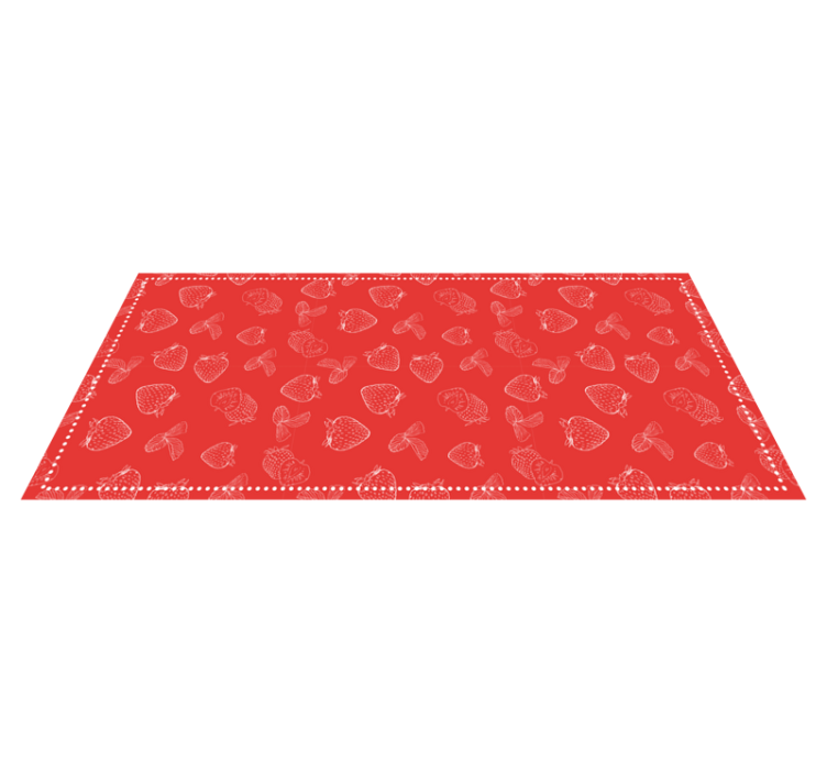 Bright Strawberry Pattern kitchen vinyl carpet - TenStickers