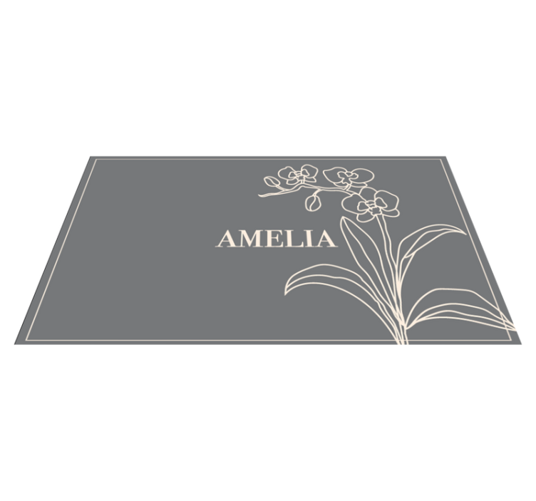Elegant Floral Personalized custom vinyl carpet - TenStickers