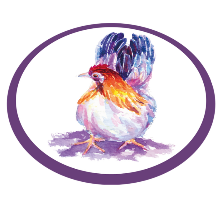 Colorful chicken coq animal vinyl carpet - TenStickers