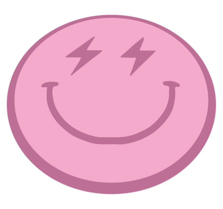 Electrifying smile face teen vinyl carpet - TenStickers