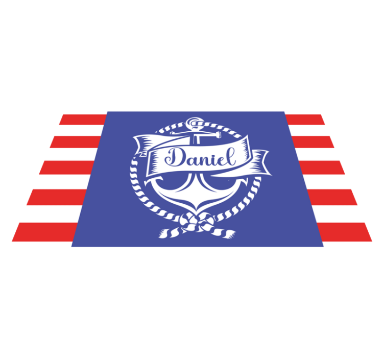 Nautical anchor design custom vinyl carpet - TenStickers