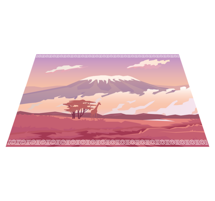 Mountain Sunset Scenery nature vinyl carpet - TenStickers
