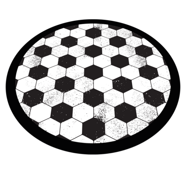 Geometric vinyl carpet hexagonal black pattern - TenStickers
